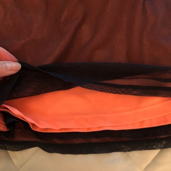 Women's Mondetta Athletic Skort Orange with Black Mesh Overlay Size Small - Picture 8 of 8